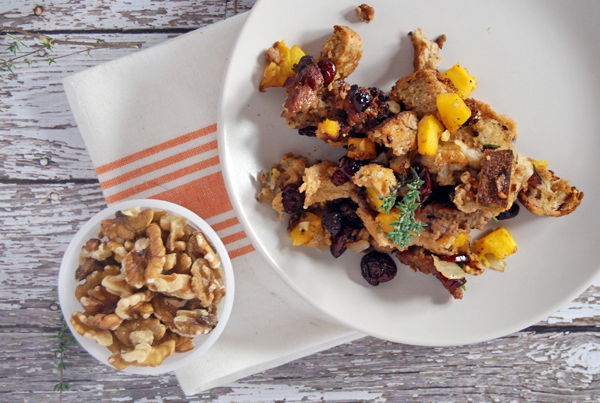 Why We Cook + A Recipe for Pumpkin Stuffing - Celebrate the holiday season with a beautiful stuffing recipe featuring roasted pumpkin, Italian sausage, and a beautiful herb blend.