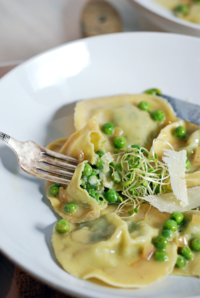 Spring Asparagus and Pea Ravioli with Lemon Beurre Blanc The Charming Detroiter