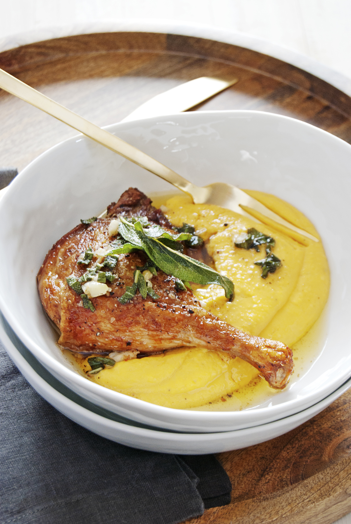 Oven Roasted Duck with Butternut Squash Puree - The Charming Detroiter