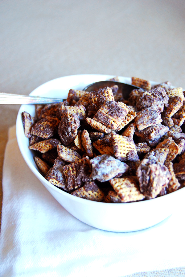 Nutella Puppy Chow: A twist on a favorite snack mix, this puppy chow features the deliciousness that is Nutella, in celebration of World Nutella Day!
