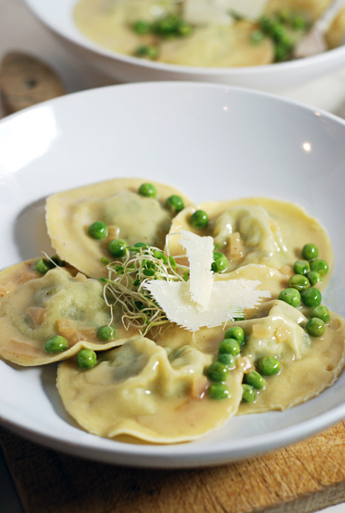 Spring Asparagus and Pea Ravioli with Lemon Beurre Blanc - The Charming ...