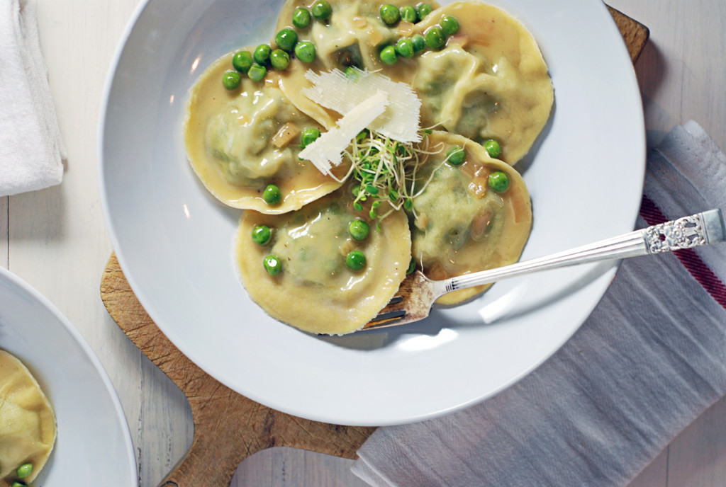 Spring Asparagus and Pea Ravioli with Lemon Beurre Blanc - The Charming ...