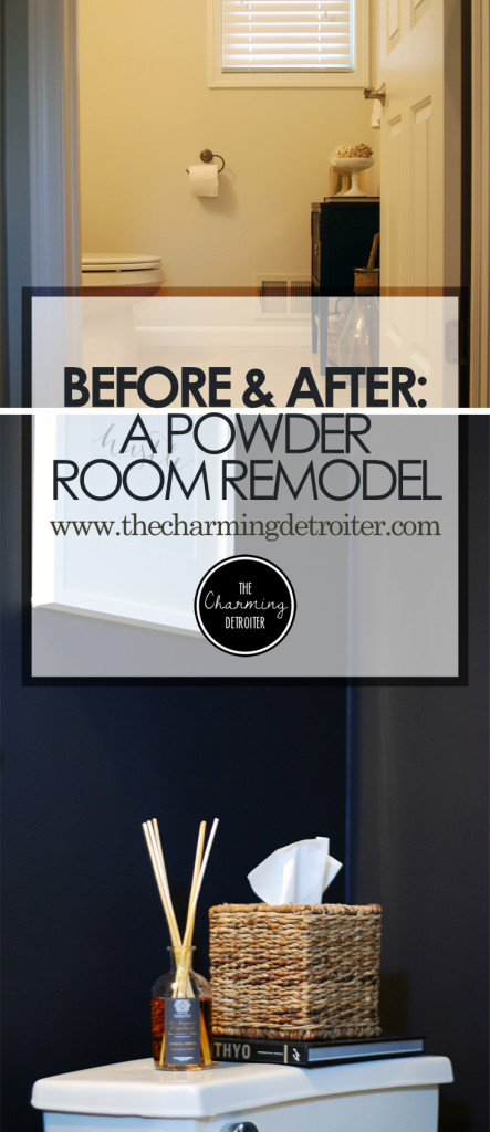A Powder Room Remodel: Check out my DIY remodel of our powder room into an elegant oasis!