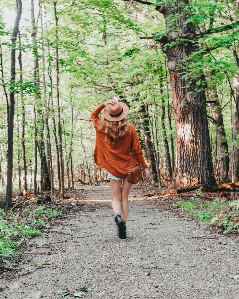 A Casual Orange Cardigan Outfit Perfect for Fall The Charming Detroiter